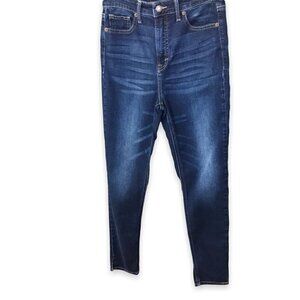 Lucky Brand Women's High Rise Skinny Jeans Slits At Hem Size 6-8 Medium Wash